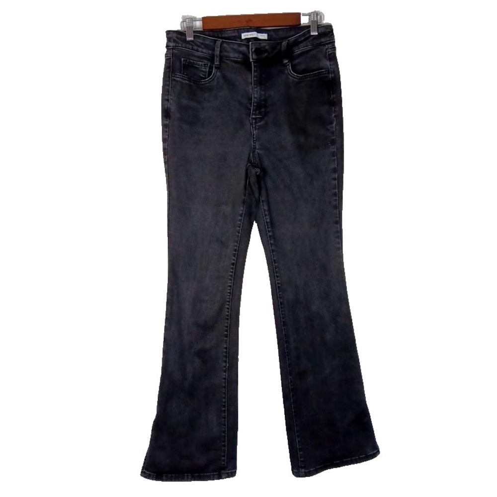 Nine West Womens Bootcut Jeans Size 10 Black Stretch Mid Rise Casual Denim Pants